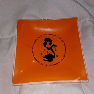 Vintage The Playboy Club Ashtray Sexy Lady Holding Key Mid Century Retro Prop